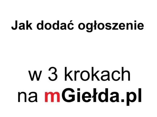 Jak dodać ogłoszenie