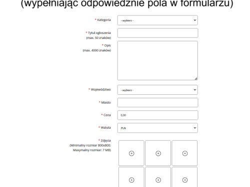 Jak dodać ogłoszenie